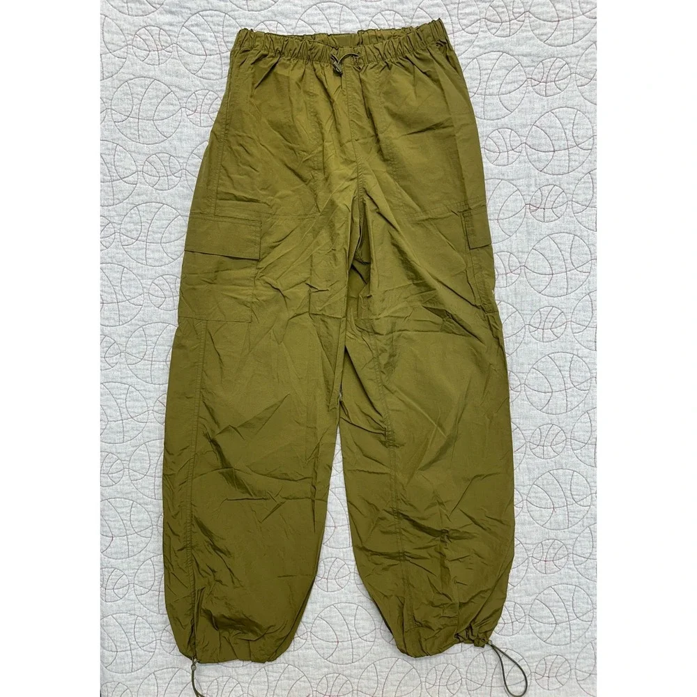 PINK Victoria's Secret Cargo Pants Olive Green Utility Baggy / Women's Small